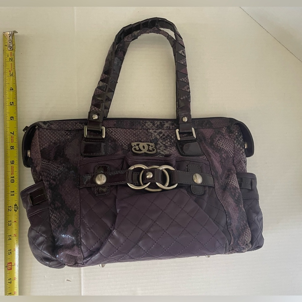 Original by SHARIF purple leather snake print bag - Picture 3 of 16